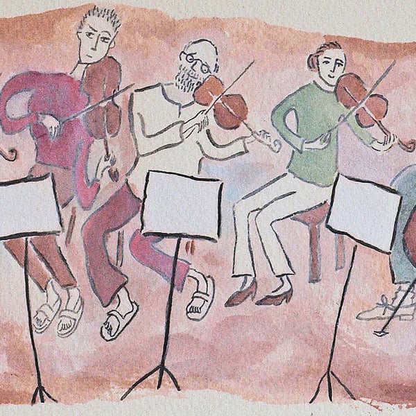 Giclee print taken from painting of musicians - Mendelssohn's Octet