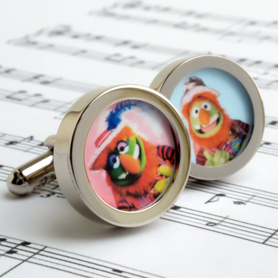 Dr Teeth from the Muppet Show Cufflinks - the Keyboard Piano Player in the Band