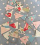Teeny tiny cotton fabric bunting with twine  - Image 1