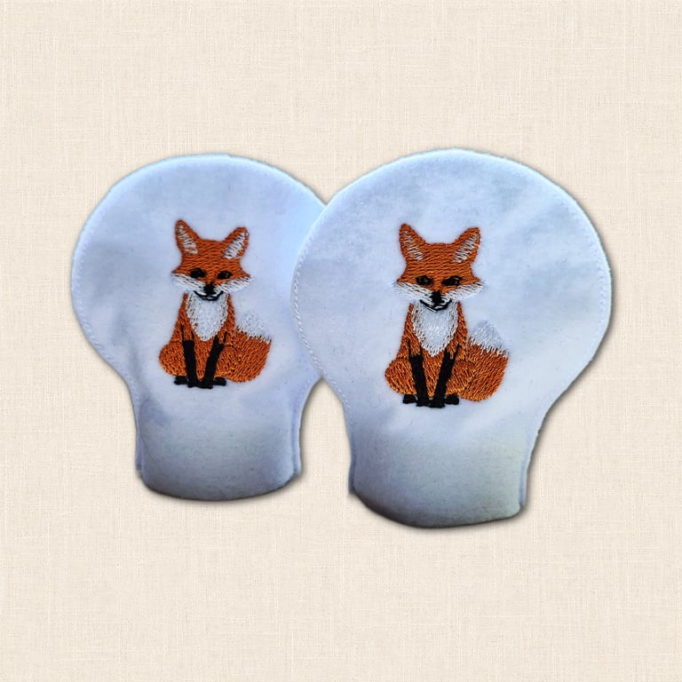 Fox Tealight Covers - Embroidered Felt Woodland Decor