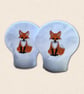Fox Tealight Covers - Embroidered Felt Woodland Decor