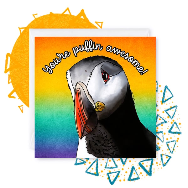 Puffin Awesome Greetings Card 