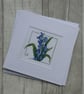 Cross Stitch Card with Bluebells - Image 1