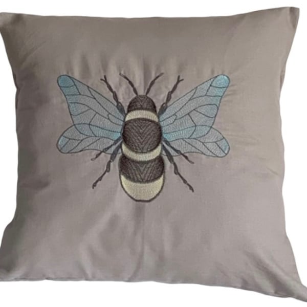  Ornate Bee Embroidered Cushion Cover 