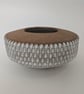 White glazed stoneware decorative bowl.