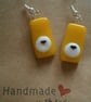 Fused glass Sheepy Earrings - Image 1