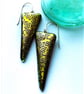 Escher Lizard dichroic glass earrings  - Image 3