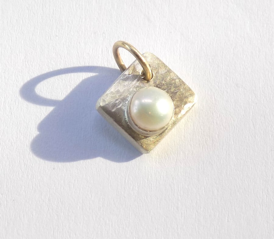 Pearl Silver and Gold Pendant