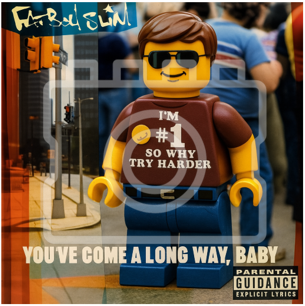 LEGO-Inspired Fatboy Slim – 5x5" Print (Mounted for 9x9" Frame)