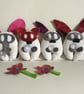 Kawaii Wish Guardian Handmade Plushie Bunny with Silver Dandelion, Nursery - Image 5