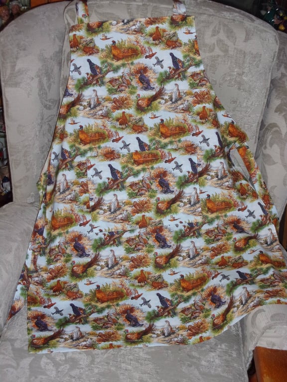 Adult Apron with Game Birds