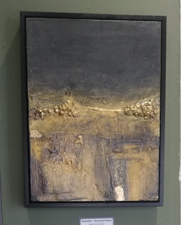 Texture acrylic painting on canvas "The treasure within"