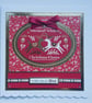 Handmade Christmas Card Reindeer Warmest Wishes and Christmas Kisses - Image 1