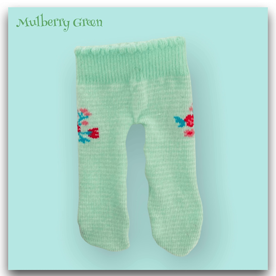 Reserved for Maddie - Minty Striped Tights