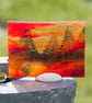 "Red Sky" -  A Fused Glass Picture - 9250 - Image 1