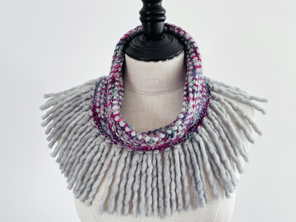 Handmade Silk and Merino Wool Cowl,