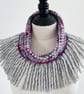 Handmade Silk and Merino Wool Cowl, - Image 1