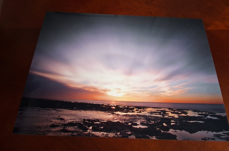 SUNSET IN NORFOLK PHOTOGRAPH 16x12