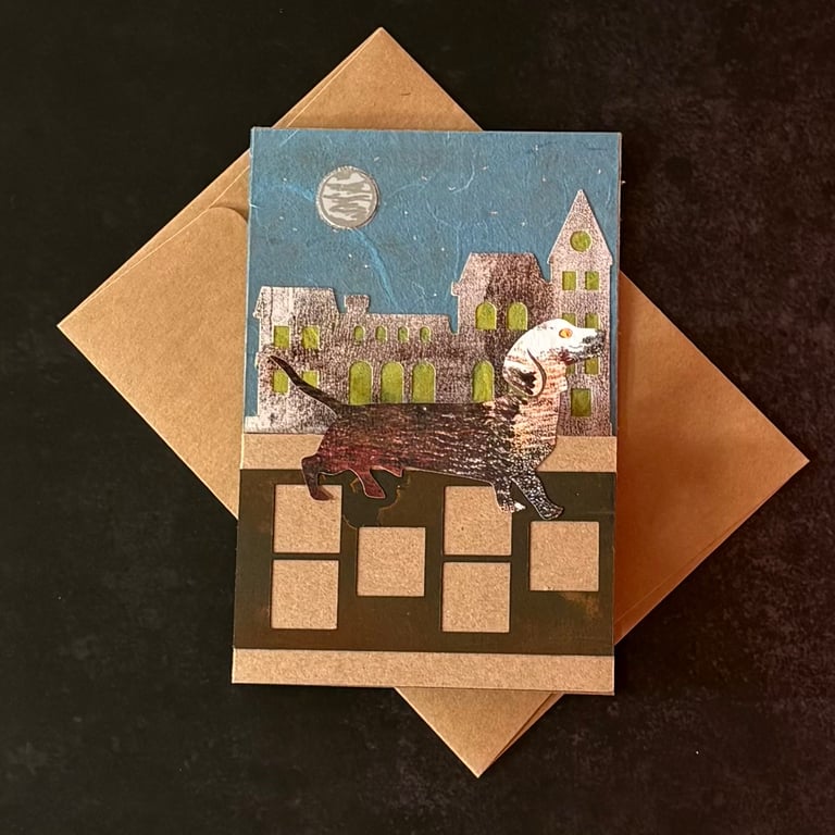 Greetings Card - Urban Dachshund