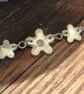 Silver flower pendants with necklace - Image 1