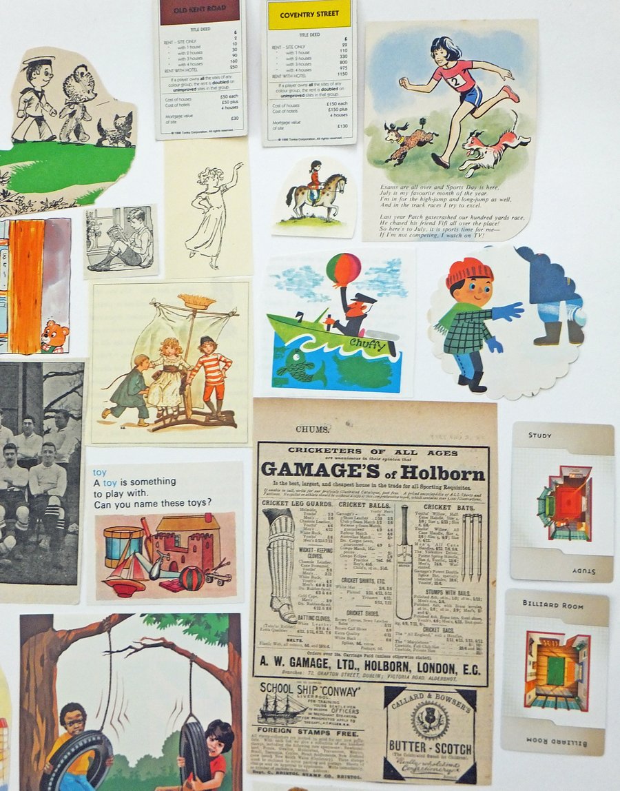 Paper Ephemera Pack - Fun and Games - Crafting Supplies