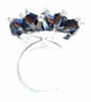 Metallic Blue Crystal Bead Bling Ring - UK Free Post - Image 2