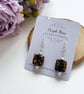 Brown Dichoric Glass Beaded Earrings - Image 2