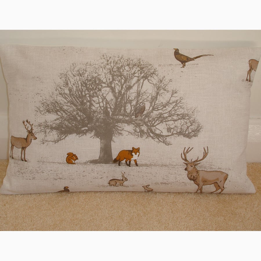 Cushion Cover Stag Fox Wildlife Owl Rabbit 20" x 12" Squirrel Pheasant