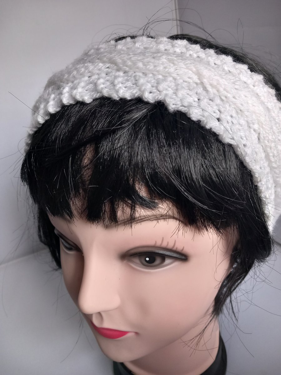 Cable knit headband earwarmers one size