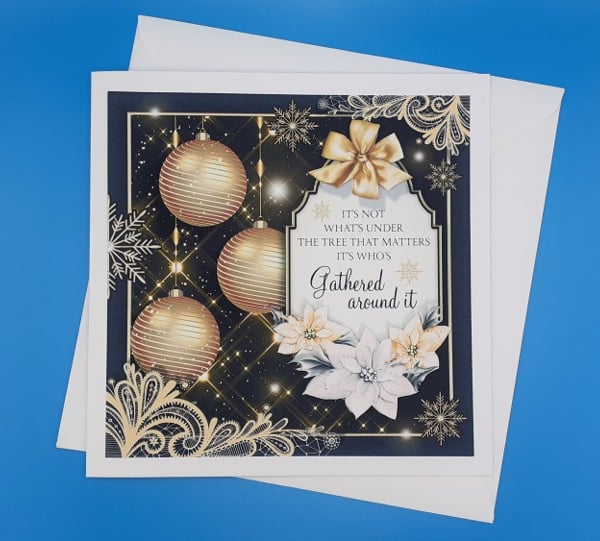 Christmas card, Large, Decoupaged, Handmade