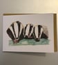 Badgers A5 Greeting Card - Image 1