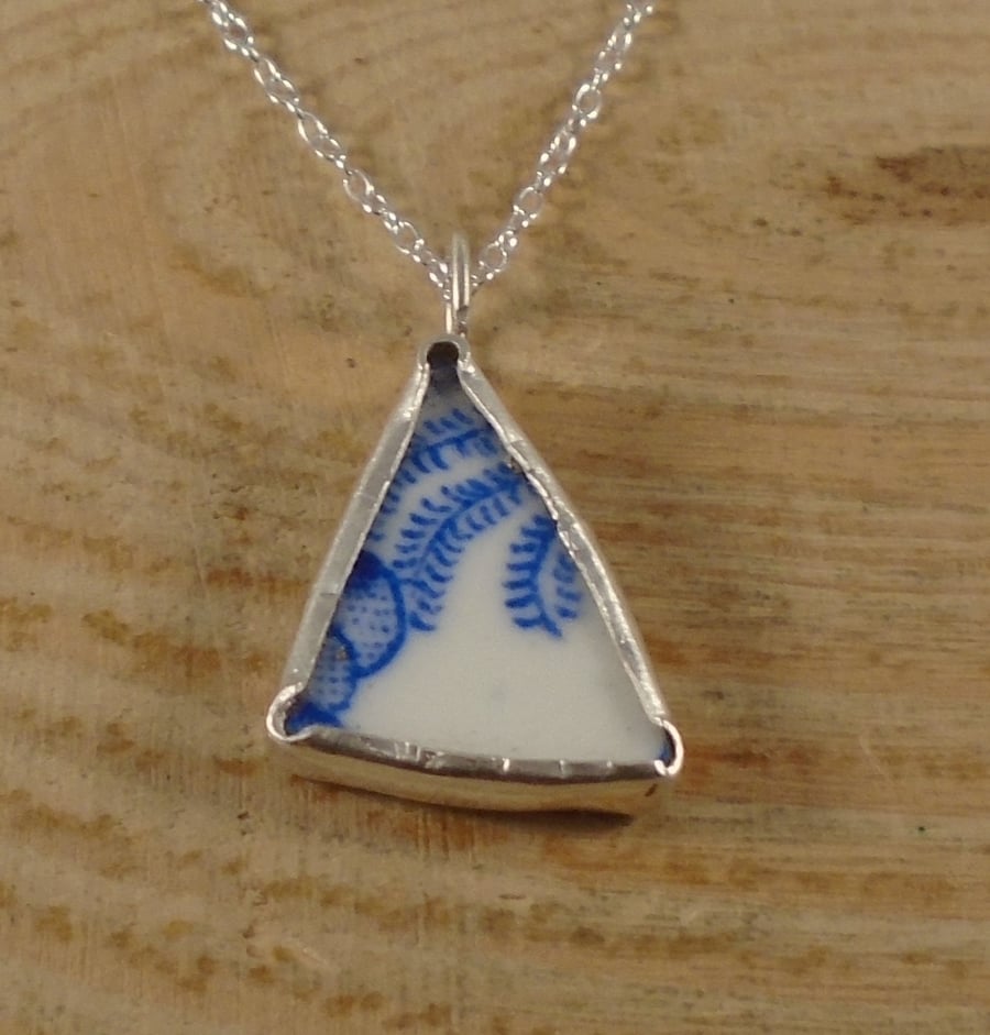 Sterling Silver Broken China Necklace