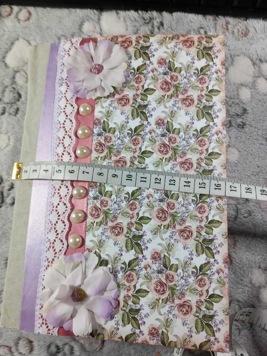 Handcrafted PINKS & LILAC Calendar Monthly Organizer - Junk Journal Style