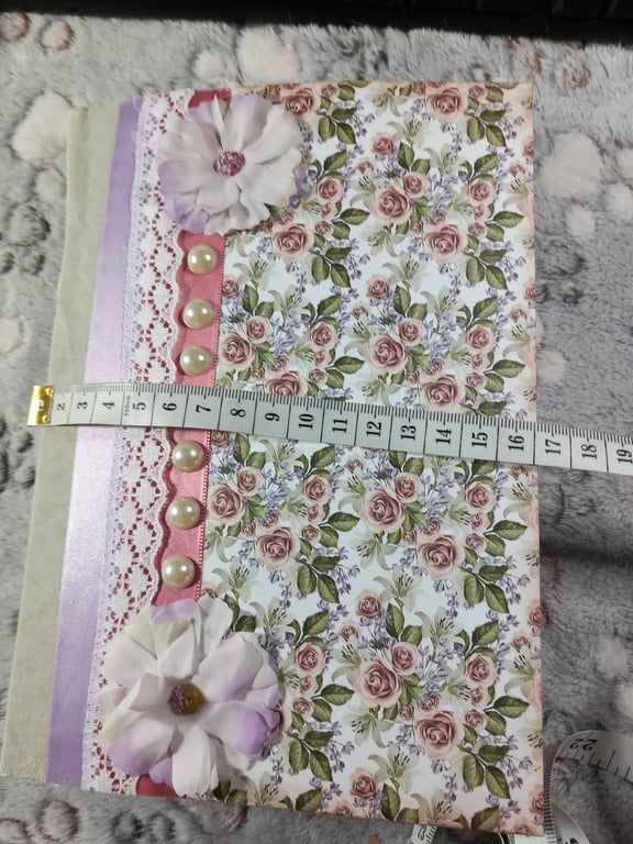 Handcrafted PINKS & LILAC Calendar Monthly Organizer - Junk Journal Style