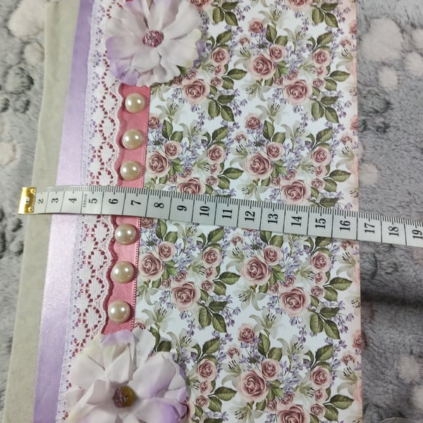 Handcrafted PINKS & LILAC Calendar Monthly Organizer - Junk Journal Style