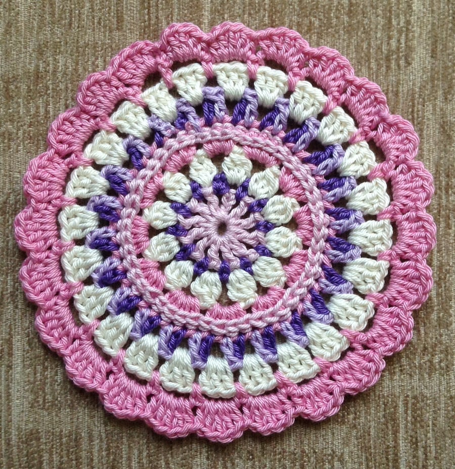 Crochet table mat,mandala,coaster