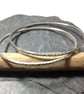 sterling silver oval bangle carved detail - Image 2