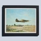 HAWKER HURRICANE Low Pass Framed Art Print - Vintage Aviation Battle of Britain