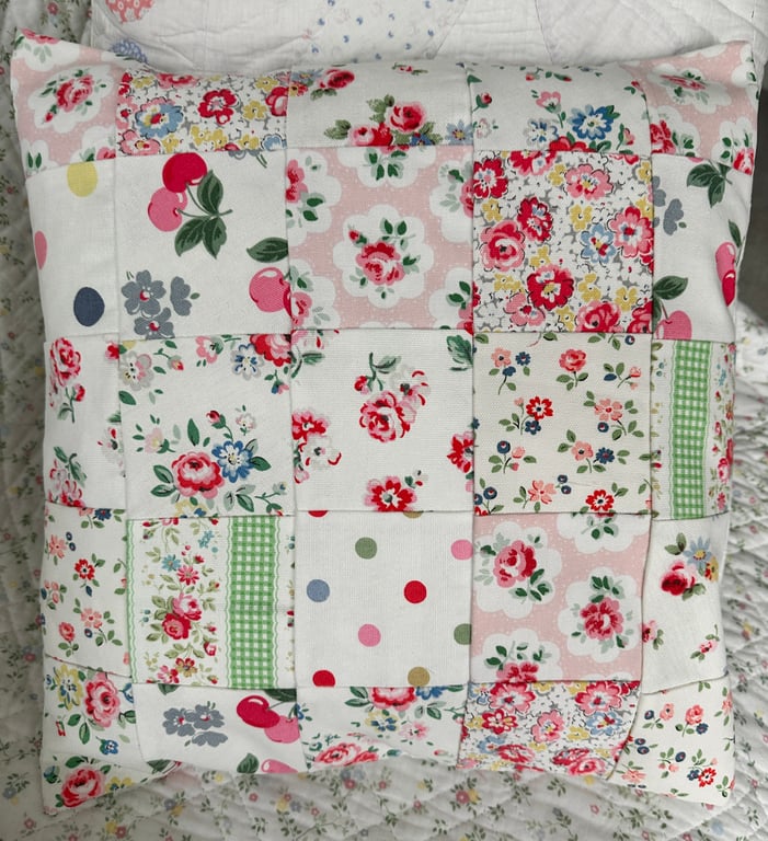   Patchwork Cushion In Cath Kidston Fabrics