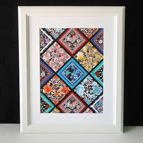 Decorative Patchwork A3 Art Print