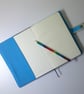 A5 Notebook Reusable Book Cover  - BLUE ORIENTAL BROCADE - Image 4