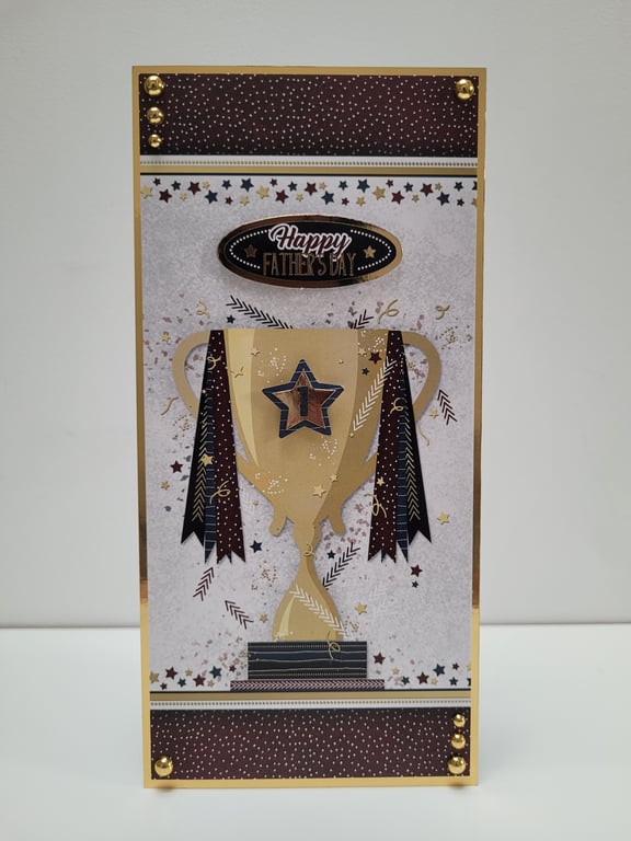 Fathers Day Card - Tall Slimline Happy Father's Day Card