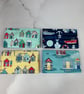 Beach huts card case, Seaside travel pass holder, 4 options, Handmade - Image 10