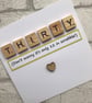 Handmade 30th Birthday Card with Scrabble Tiles - Image 3