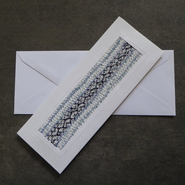 Individually Hand Crafted Textile Blank Card