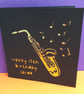 Personalised Saxophone Birthday Card - Sax, Jazz Band, Saxophonist - Image 3