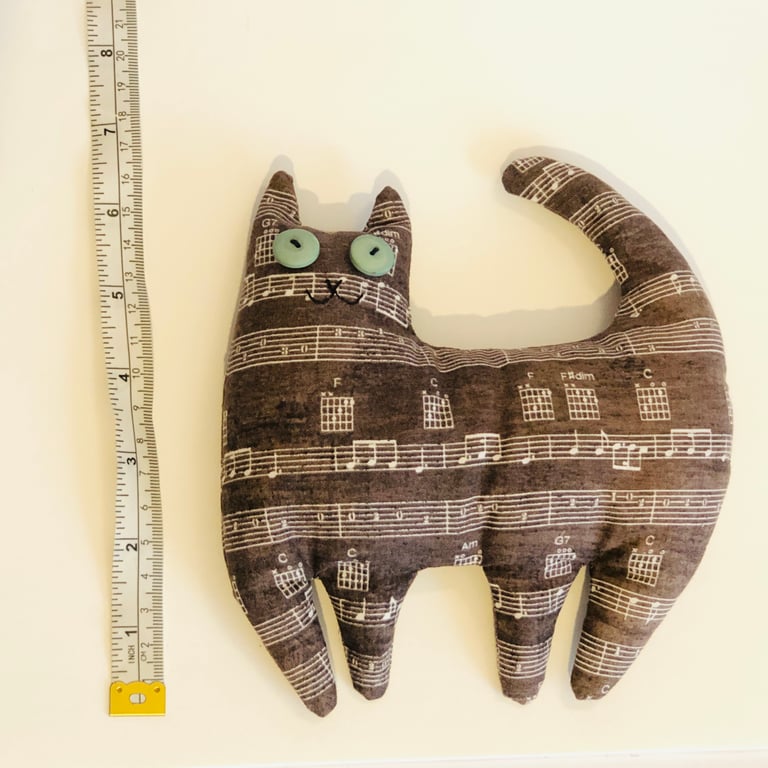 Guitar Tab Bookmark Book Buddy Page Saver Weighted Fabric Cat