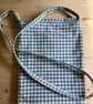 Stylish Blue check canvas crossbody bag. - Image 4
