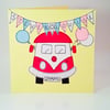 Greeting card -  Wedding Card - Personalised Campervan Handmade Greeting Card