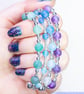 Bracelet with crackle glass beads and sterling silver beads  - Image 8